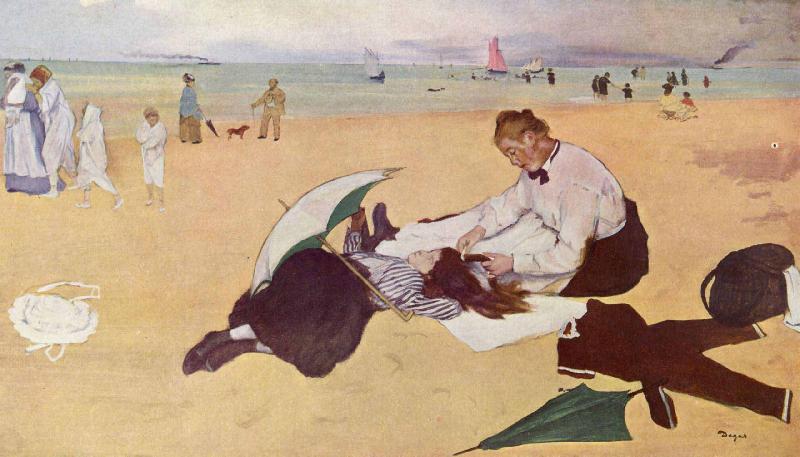 Edgar Degas Beach Scene oil painting image